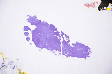 Image showing colorful foot prints