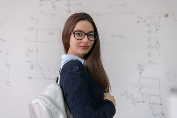 Image showing portrait of a young beautiful female student