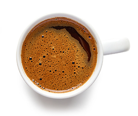 Image showing cup of fresh homemade coffee