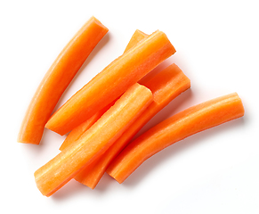 Image showing fresh raw carrot sticks