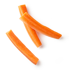 Image showing fresh raw carrot sticks