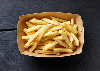 Image showing french fries in cardboard container