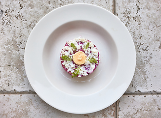 Image showing portion of herring and beet salad