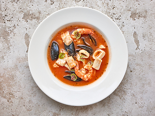 Image showing portion of seafood soup