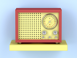 Image showing Colorful retro radio