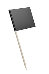 Image showing Black blank toothpick flag