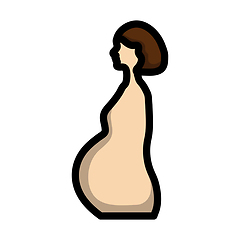 Image showing Pregnant Woman With Baby Icon