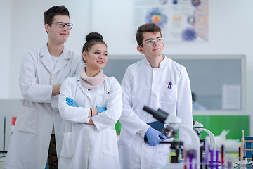 Image showing Group portrait of young medical students