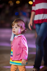 Image showing little girl dancing in the kids disco