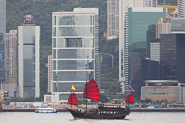 Image showing Junk Boat Hong Kong