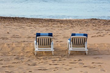 Image showing Two Deck Chairs