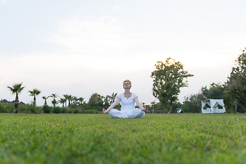 Image showing woman doing yoga exercise