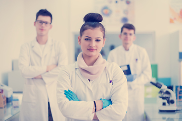 Image showing Group portrait of young medical students