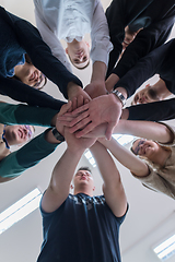 Image showing students celebrating successfully finished project