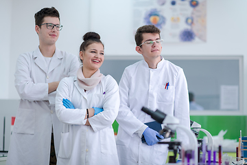 Image showing Group portrait of young medical students