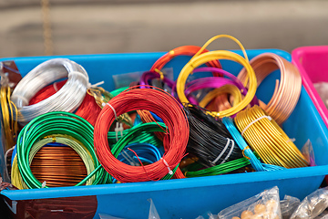 Image showing Colourful Wires Box