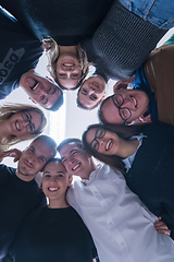 Image showing students celebrating successfully finished project