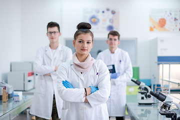 Image showing Group portrait of young medical students