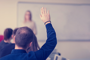 Image showing students doing practice in the electronic classroom