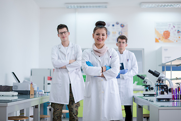 Image showing Group portrait of young medical students