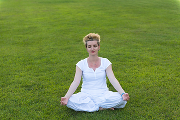 Image showing woman doing yoga exercise