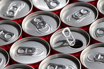 Image showing Soda cans background