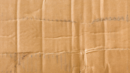 Image showing Old wrinkled cardboard with visible marks