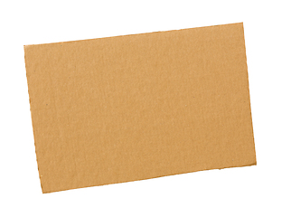 Image showing Cardboard piece isolated on white background