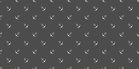 Image showing Nautical seamless pattern with geometric ship anchors