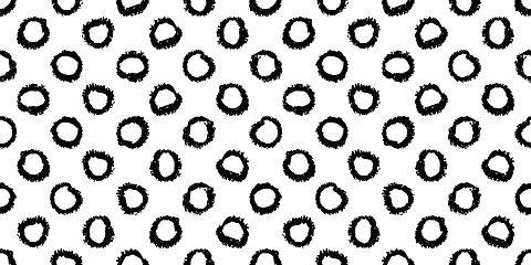 Image showing Polka dot seamless pattern with hand painted circles