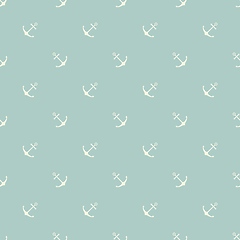 Image showing Nautical seamless pattern with geometric ship anchors