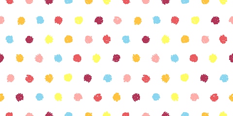 Image showing Polka dot seamless pattern with hand painted circles