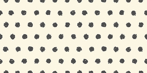 Image showing Polka dot seamless pattern with hand painted circles