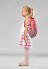 Image showing happy student girl with school bag