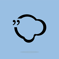 Image showing  Quotation Mark Speech Bubble. Quote sign icon. Abstract background.