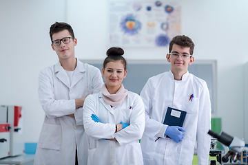 Image showing Group portrait of young medical students