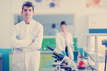 Image showing portrait of medical student in white coat