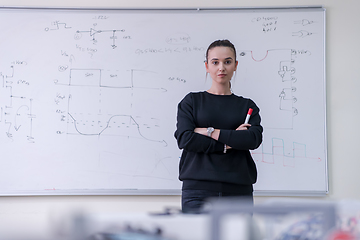 Image showing portrait of a young beautiful female student