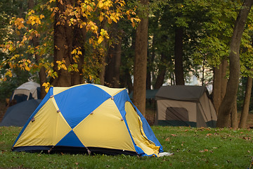 Image showing Camping in the fall