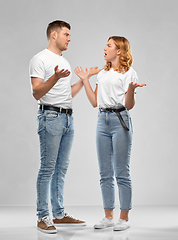 Image showing unhappy couple having argument