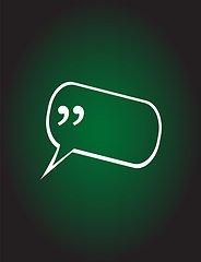 Image showing  Quotation Mark Speech Bubble. Quote sign icon. Abstract background.