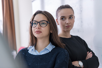 Image showing portrait of two young female students