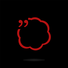 Image showing  Quotation Mark Speech Bubble. Quote sign icon. Abstract background.