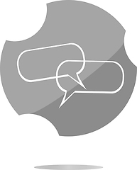 Image showing glossy empty speech bubble web button icon