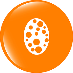 Image showing Easter egg sign icon. Easter tradition symbol