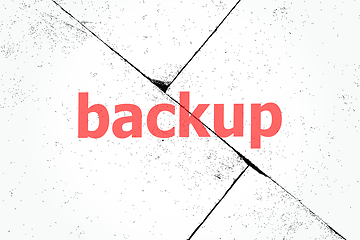 Image showing Text Backup. Web design concept . Closeup of rough textured grunge background