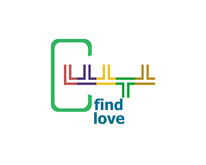 Image showing Text Find love. Social concept . Abstract emblem, design concept, element for template.