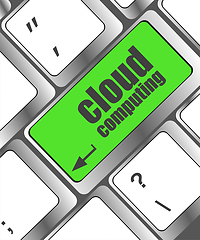 Image showing computer keyboard for cloud computing, business concept