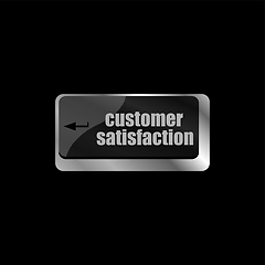 Image showing customer satisfaction key word on computer keyboard