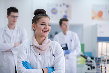 Image showing Group portrait of young medical students